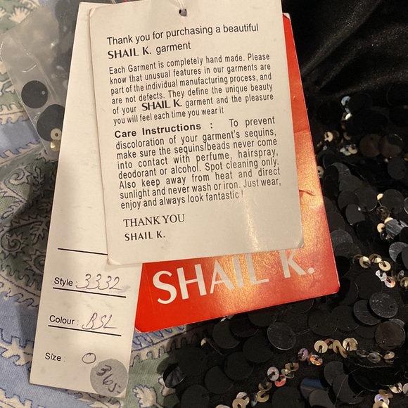 NWT Handmade Silk Pageant/Formal Gown Fully Embellished Silk Low Back Shail K, 0 - Picture 7 of 9